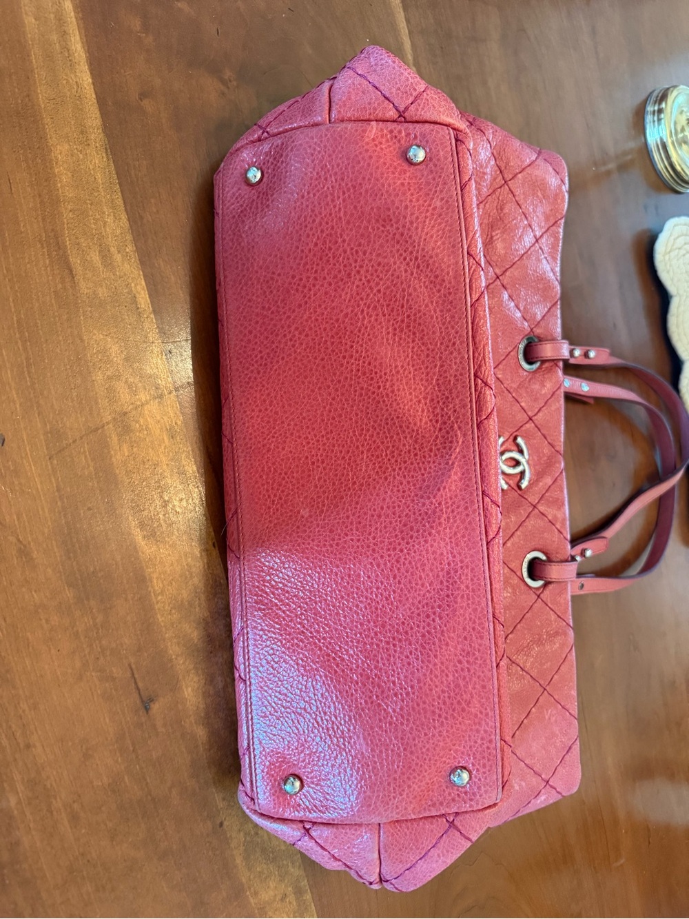 Chanel Large On the Road Tote Pink Leather Bag - Picture 5 of 16